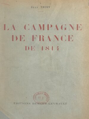 cover image of La campagne de France de 1814